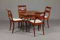 Salonbord med 4 stole, mahogny ca. 1900 5.