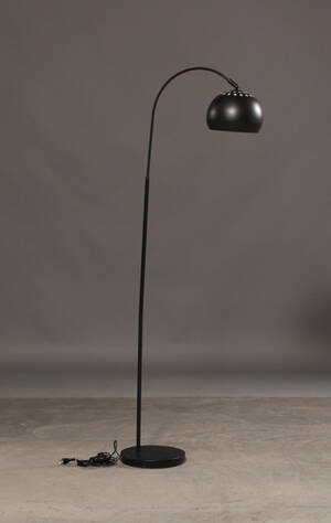 Seeddesign, Rohs Gulvlampe, Kugleformet skærm, sort