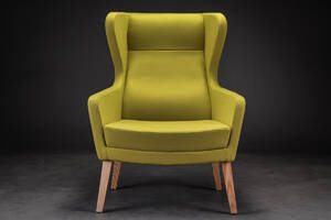 Niels Gammelgaard, Sandra, lænestol, gul  grøn uld