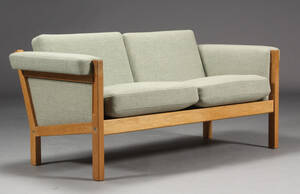 H. J. Wegner. To-pers. sofa, egetræ model GE 40-2 