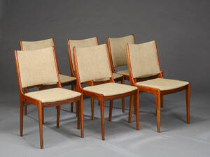 Uldum Møbelfabrik. Seks stole af palisander 6