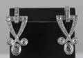 Earrings in 18k  with rose cut diamonds approx. 2.00ct