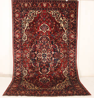 Persisk handknuten matta Bakhtiari mått 355x210 cm