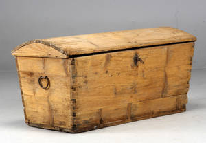 Brudekiste af fyrretræ, 1800-tallet