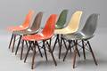 Charles Eames. Sæt på seks skalstole, multicolor, model DSW 6