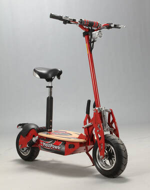Elektrisk løbehjul. 48 V - 1300 W Turbo motor. RØD