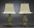 Par kinesiske bordlamper af bronze, 1900-tallet 2