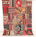 Orientmatta, flatvävd, Patchwork, 254x207 cm