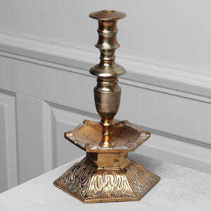 LJUSSTAKE, mässing, barockstil