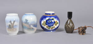 Royal Copenhagen  Kgl. P.  Aluminia m.m. Samling vaser m.m. 5