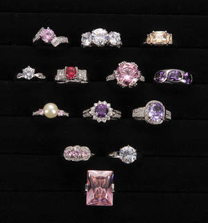 Samling af Bijouteri ringe 13