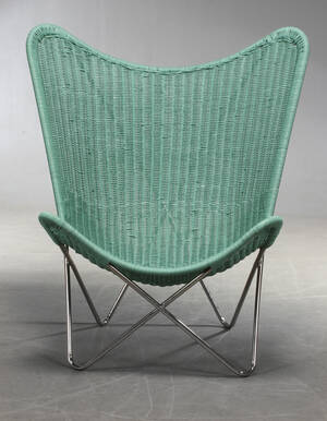 Knud Vinther, Batchair.dk, Lænestol af rattan i farven Petroleum 