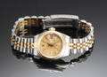 Vintage Rolex Oyster Perpetual Datejust, damearmbåndsur af guld og stål