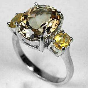 Topaz- og citrinring