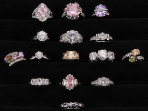 Samling af bijouteri ringe 15