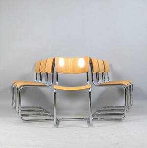 Mart Stam, Freischwinger Stühle Modell S 43 von Thonet 7