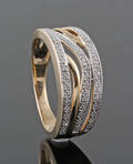 Ring set with diamonds approx. 0.03ct