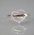 Diamant hjertering, ca. 0.35 ct.