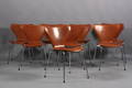Arne Jacobsen. Sæt på otte stole model 3107. 8