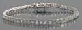 Tennisbracelet with brilliant cut diamonds 6.50ct  This lot has been put up for resale under the new lot no. 5062015