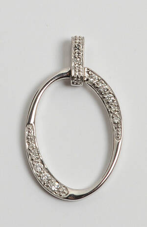 Bent Eríksson - Vedhæng med diamanter, 14 kt. hvidguld