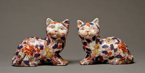 Kinesiske porcelænfigurer af katte 2