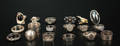 Parti ringar, silver, 18 st, 93 gr 18