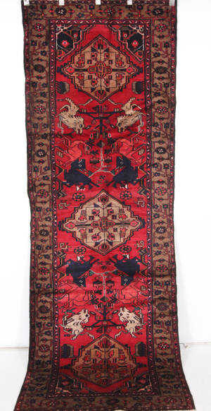 Persisk handknuten gallerimatta Zanjan 300x108 cm