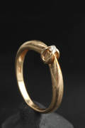 Solitairering med diamant