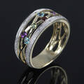 Multicolour ring af 9 kt. guld