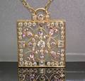 Collier med diamanter, ca. 4.43 ct., og safirer, ca. 5.70 ct., håndlavet, unika