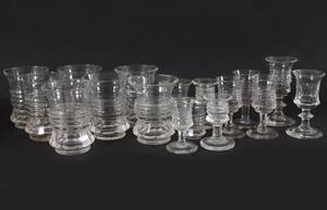 Glas 17 delar, 1800-tal
