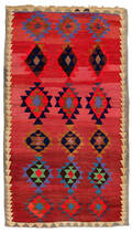 Handknuten persisk matta, Harsin-Kelim 260 x 146 cm