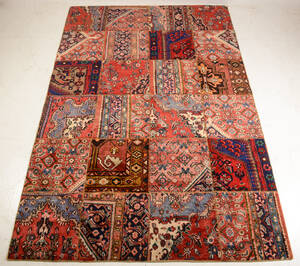 Persisk patchwork tæppe, 307x206 cm