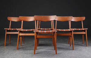 Dansk møbelproducent, 6 spisestole af teaktræ 6 