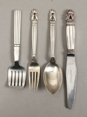 Georg Jensen. Konge samt Bernadotte bestik 4