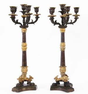 Kandelabrar ett par, Frankrike, 1800-tal