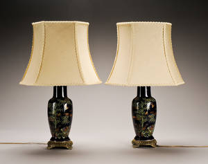 Par kinesiske bordlamper af porcelæn 2