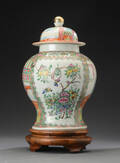 Kinesisk lågkrukke af porcelæn, 1900-tallet