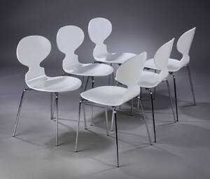 Arne Jacobsen. Sæt på seks stole, model 3101  6