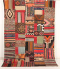 Orientmatta, flatvävd, Patchwork, 300x214 cm