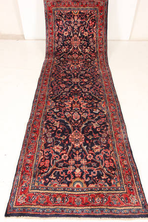 Persisk handknuten gallerimatta Mahal 330x105 cm