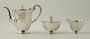 Kaffeservis, 3 delar. silver