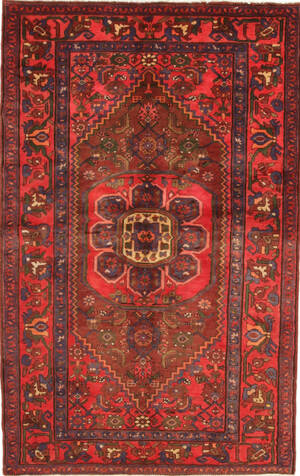 Persisk Zandjan tæppe, 210x130 cm.