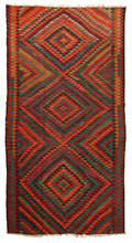Orientalisk flatvävd matta, Kelim, 263x143 cm