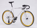 Enghouse sportscykel, White med guldfarvede fælge og racerstyr