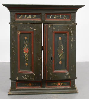 Hängskåp i allmoge, 1800-tal