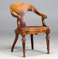 Biedemayer armstol i egetræ, 1800-tallet