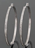 Diamond loop earrings approx. 1.27ct 2
