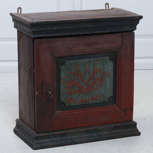 VÄGGSKÅP, allmoge, daterat 1828